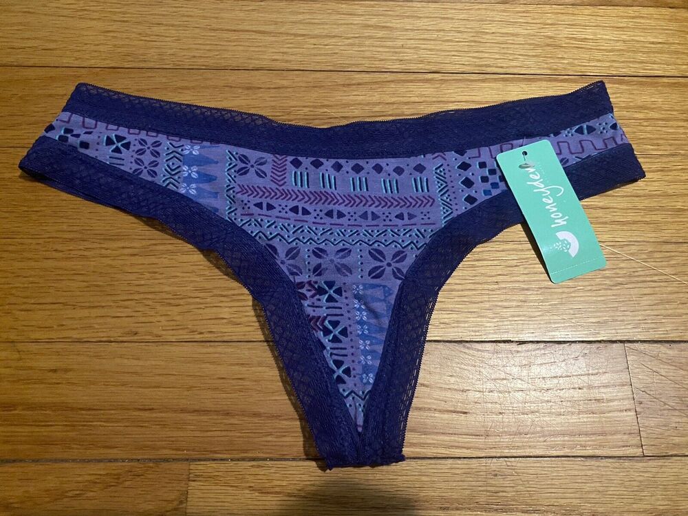 Honeydew Women's Intimates Lace Trim Thong Panties - Small